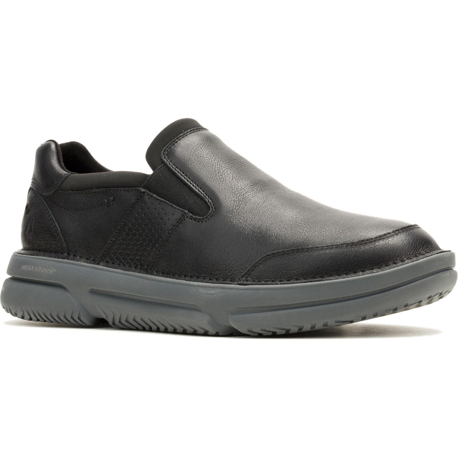 Hush Puppies Baylor Leder Männer Schwarz Slipper