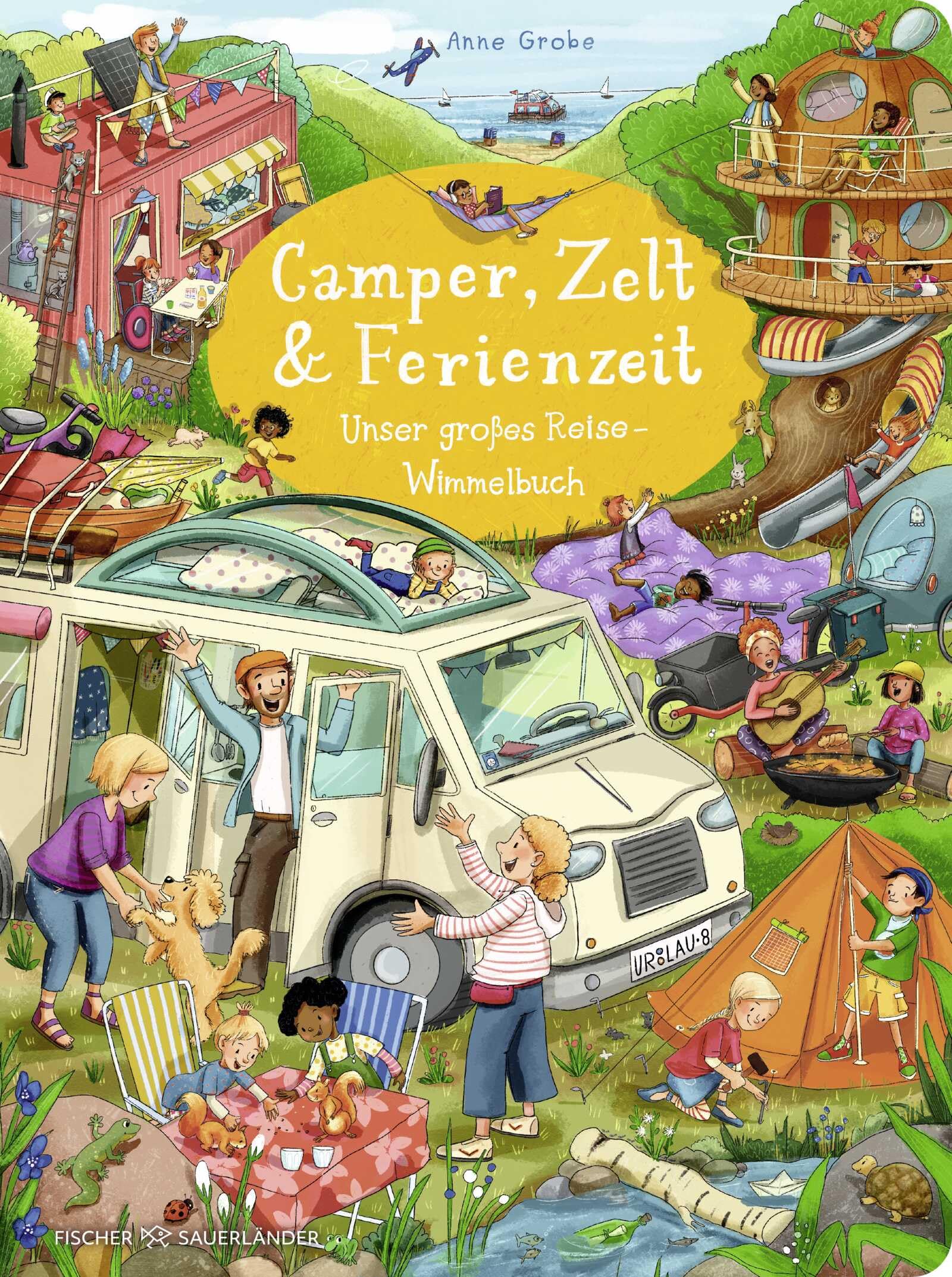 Camper, Zelt und Ferienzeit. Unser großes Reise-Wimmelbuch: Urlaub-Wimmelbuch für Autofahrten und zur Vorbereitung auf den ersten gemeinsamen Urlaub - Preis vom 17.10.2026 19:25:27 h