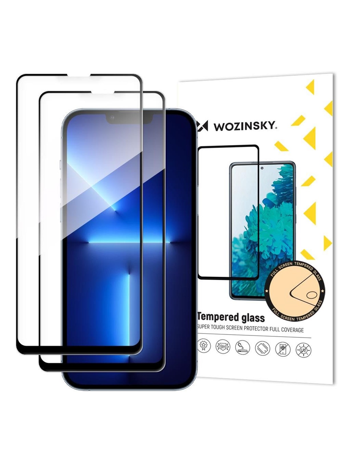 Wozinsky Set mit 2x Panzerglas Case Friendly iPhone 14 Max / 13 Pro Max schwarz
