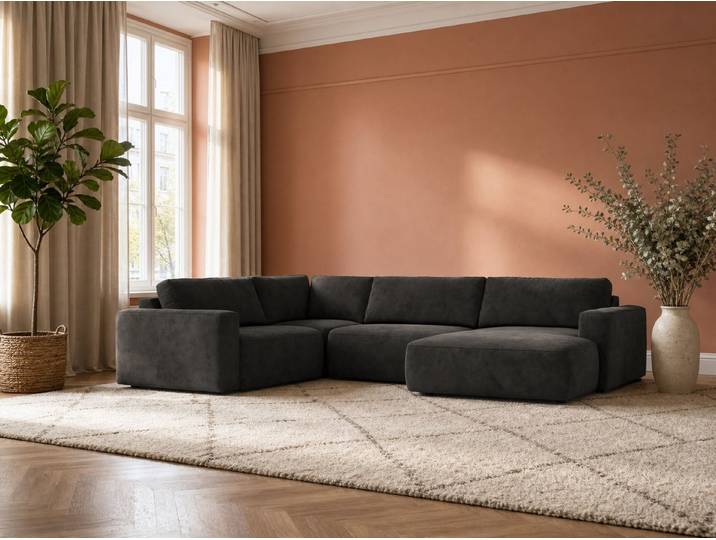 foamnova Wohnlandschaft Durham, 5 Sitzplätze, extra tiefe Sitzflächen, ausladend & komfortbetont