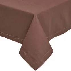 TISCHDECKE braun 178/300 cm, 100% Baumwolle