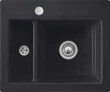 Villeroy & Boch 67802Fi4 Subway 60 XM flat Graphite Keramikspüle Excenterbetätigung flächenbündig 60 cm Unterschrank