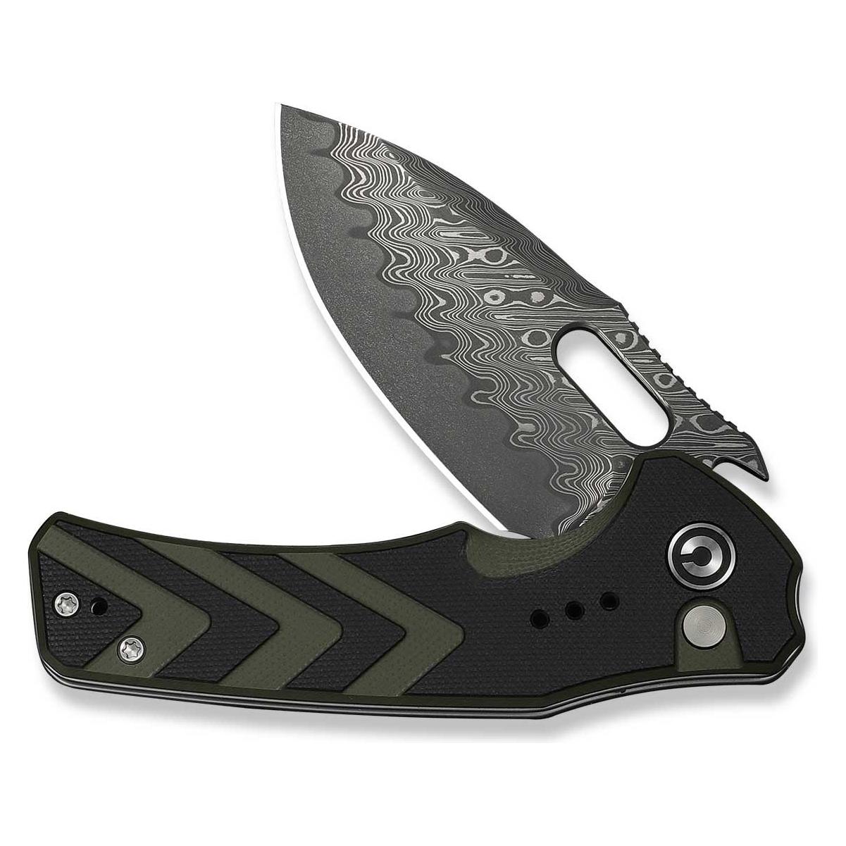 Civivi Nóż Vexron Damast G10 Milled Black & Green (C24066-DS1)