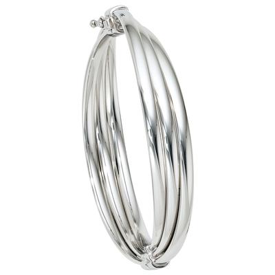 Armreif JOBO, silber (silber 925), Armbänder, Damen, Silber 925 (Sterlingsilber), Armreif, oval 925 Silber