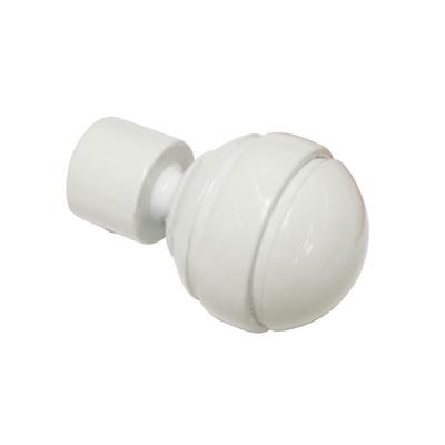 Gardinenstangen-Endstück GARDINIA "Kugel" Gr. 1, weiß, B:2cm, Gardinenstangenendstücke, Gardinenstangen-Endstück, Serie Einzelprogramm Chicago Ø 20 mm