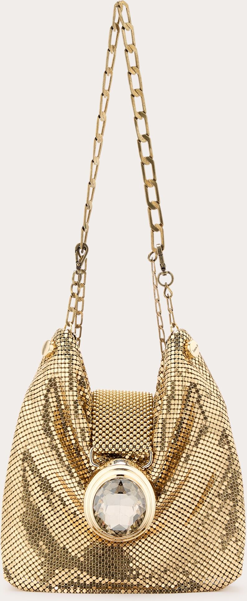 Laura B Bolso de mano Goldie Hand Metal. Oro