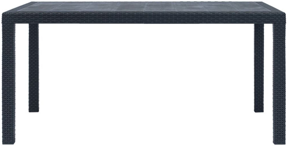Dakota Fields Etude Outdoor Dining Table Anthracite 72cm H x 90cm W x 150cm D