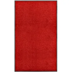 vidaXL Fußmatte Waschbar Rot 90x150 cm