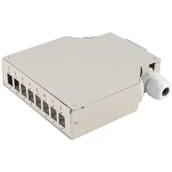 LWL-Verteilerbox Metall 8-fach DIN rail grau