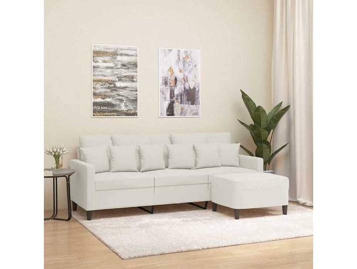 Fauteuil inclinable 3 Places Fonction Inclinable Crème en Velours