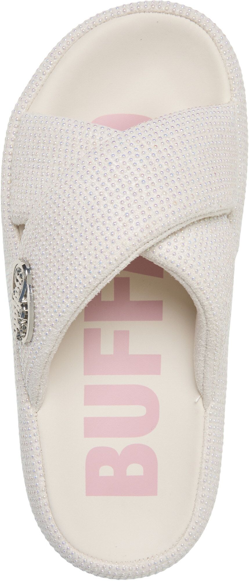 Plateausandaletten BUFFALO "Buffalo IBIZA CROSS", Damen, Gr. 40, weiß, Polyester, unifarben, Schuhe