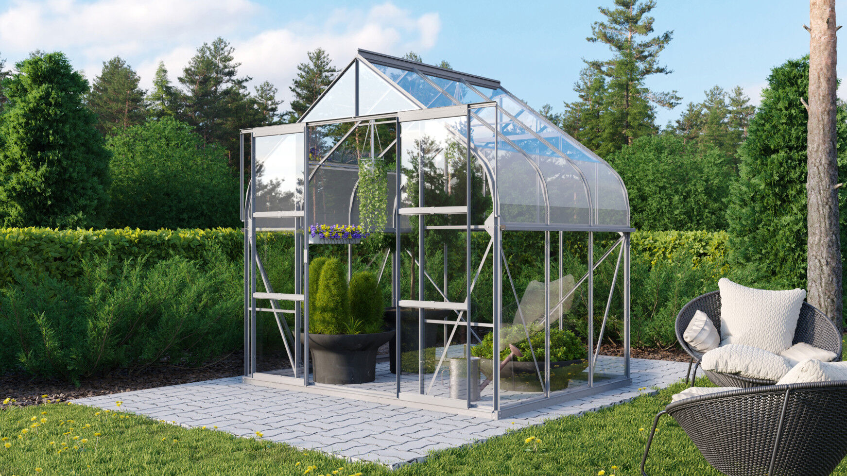 Vitavia Gewächshaus Dione 5000 264 x 195 cm 3 mm ESG