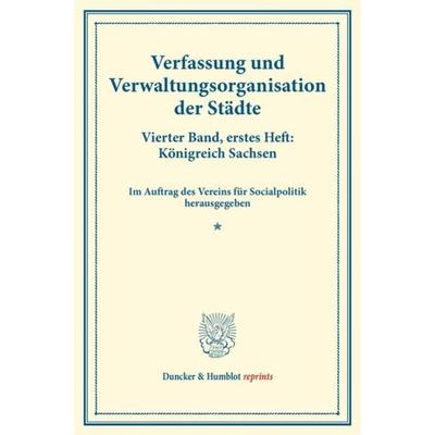Verfassung und Verwaltungsorganisation der Städte., Taschenbuch von , Duncker & Humblot, 978-3-428-17370-9