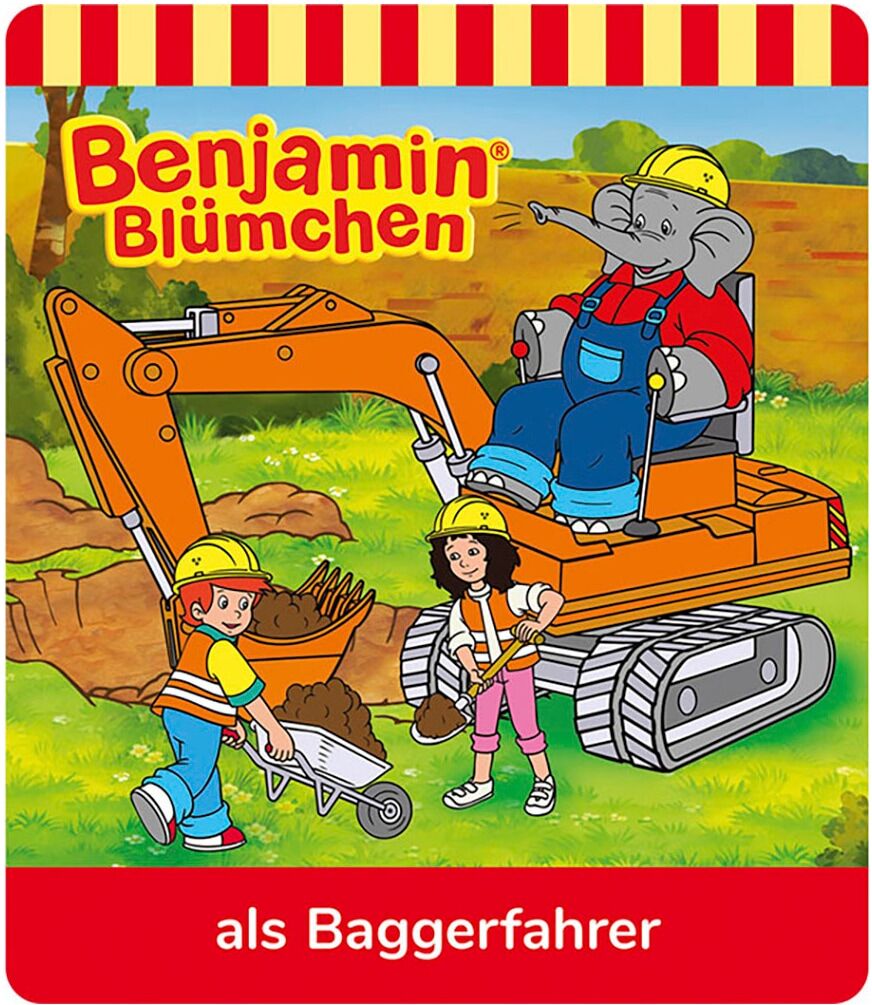 TONIES Hörspielfigur "Benjamin Blümchen - Benjamin als Baggerfahrer", bunt, Hörspiele, Hörspielfigur