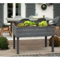 Westmann Holz Hochbeet Frieda | Dunkelgrau | 119x75x79 cm - Dunkelgrau