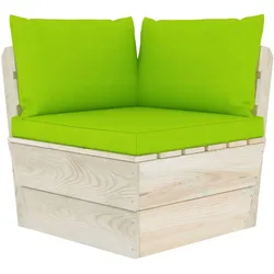vidaXL Garten-Paletten-Ecksofa mit Kissen Imprägniertes Fichtenholz