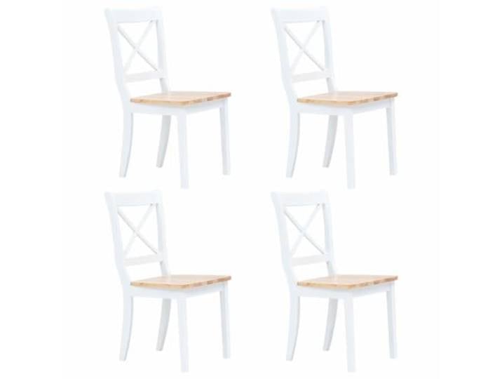 KGHFDVB 4er Set Esszimmerstühle Weiß Helles Holz Massivholz Kautschukbaum Massivholz Kautschukbaum, ergonomisch geformt, pflegeleichte Lackierung, belastbar bis 110 kg, vielseitig einsetzbar