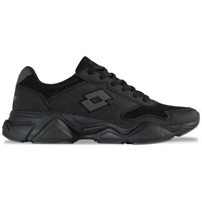 Sneaker LOTTO, Herren, Gr. 37, schwarz, dunkelgrau, Kunstfaser, Synthetik, mehrfarbig, Schuhe Sneaker, - atmungsaktiv dank Mesh-Obermaterial