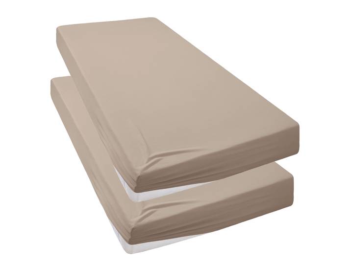 Spannbettlaken GOODPRODUCT Desner , beige, B:90cm L:200cm, Microfaser, Obermaterial: 100% Polyester, Bettlaken, Spannbettlaken, Mikrofaser, für Matratzen bis 20cm Höhe, 100% Polyester, Bettlaken