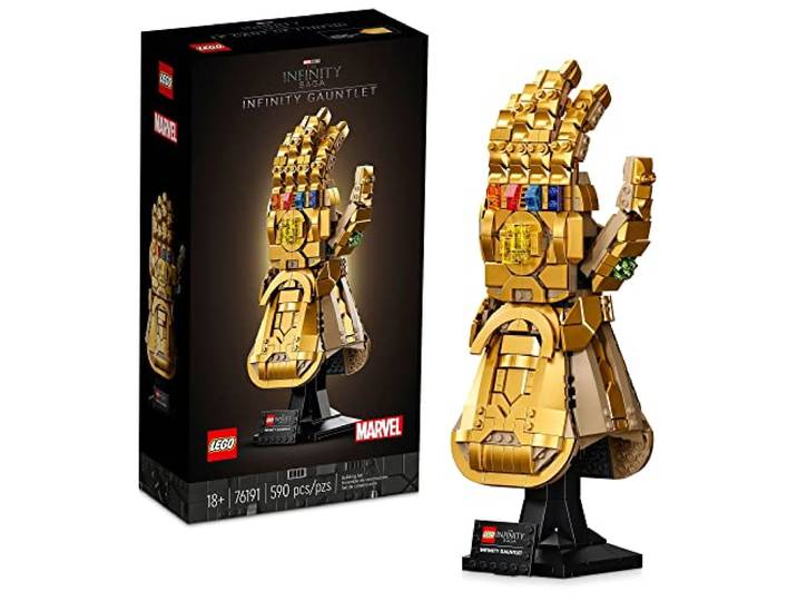 LEGO Marvel Infinity Gauntlet 76191 Collectible Building Kit; Thanos Right Hand Gauntlet Model with Infinity Stones (590 Pieces)