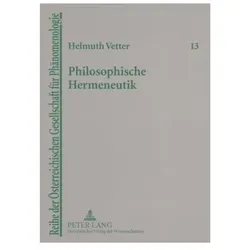 Philosophische Hermeneutik, Fachbücher von Helmuth Vetter
