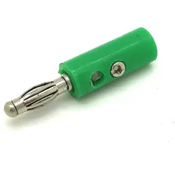 Bananenstecker, 4mm, mit Querloch - Farbe: grün