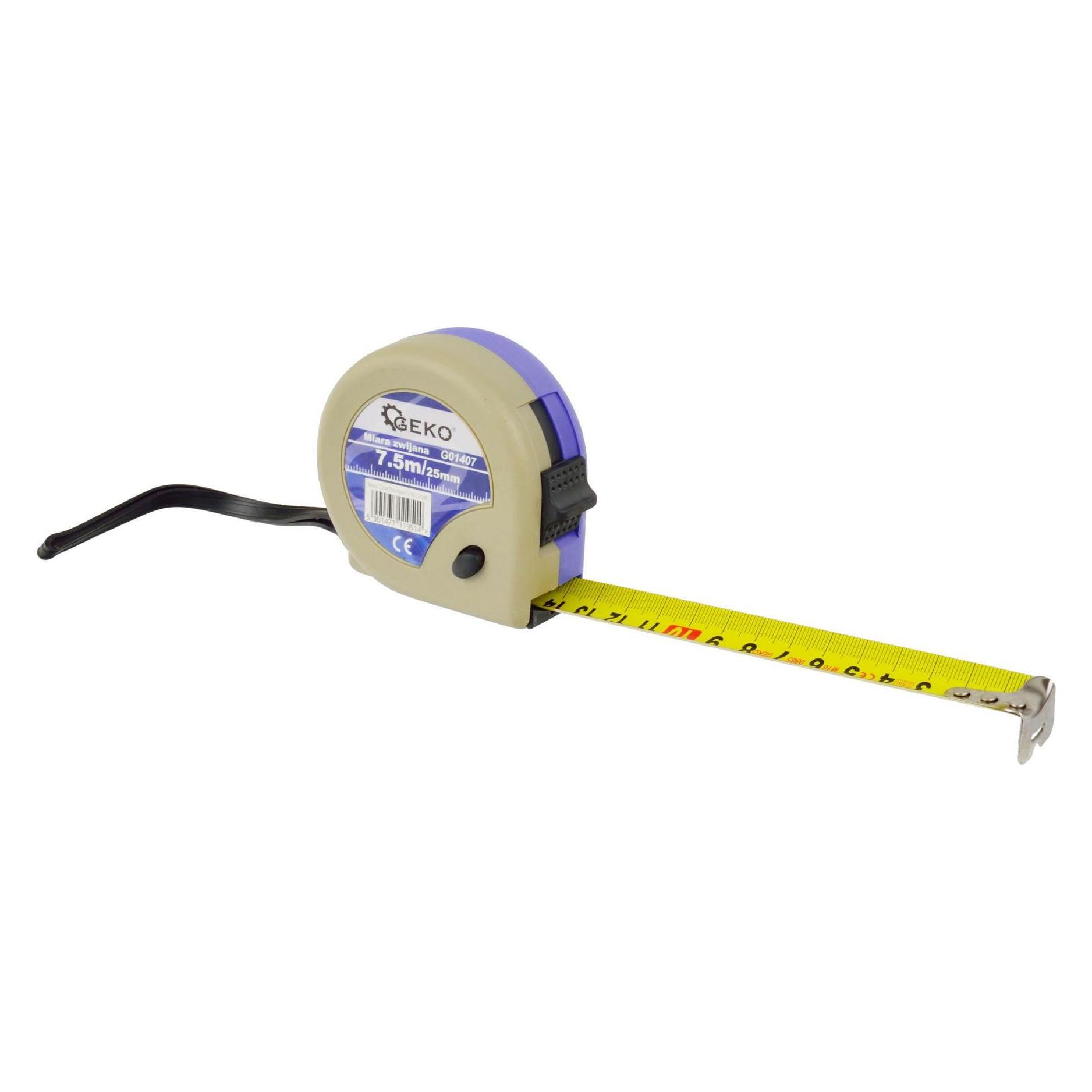 GEKO Massband 7,5 m, Bandbreite 25 mm (7.50 m) (G01407)