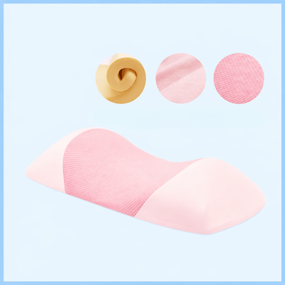 Uplifted Trends Memory Foam Lumbar Support Pillow For Sleeping Back Support Cushion For Waist & Bed Sleepers pink
