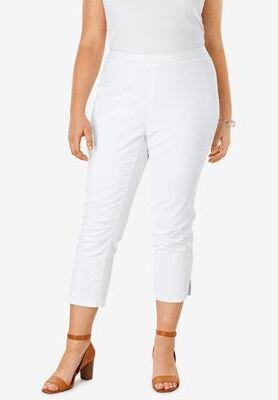 Plus Size Women's Stretch Denim Crop Jeggings by Jessica London in White (Size 36 W) Jeans Legging