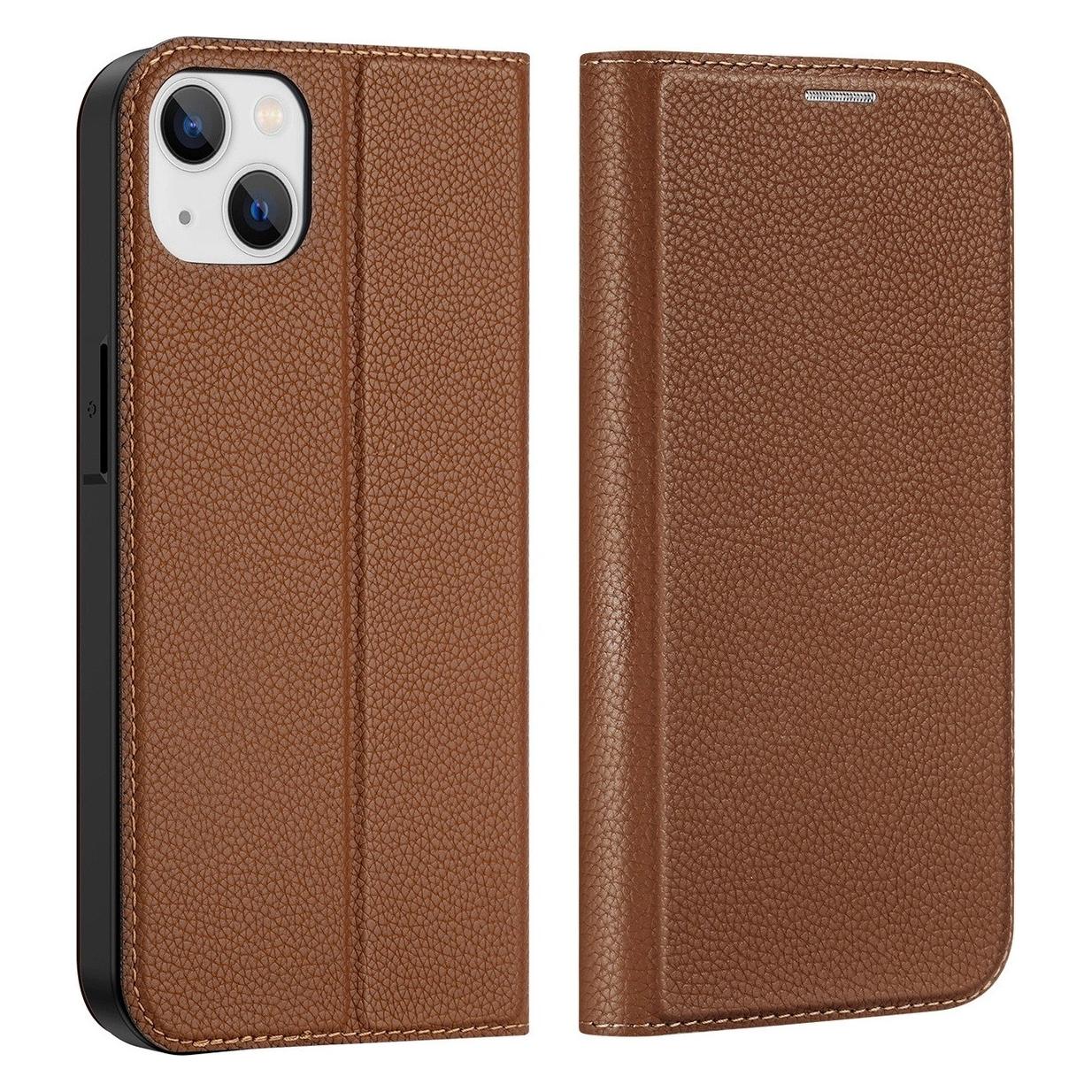 Dux Ducis Skin X2 Series Bookcover (Apple iPhone 14 Plus) (Dux Ducis Skin X2 Apple iPhone 14 Plus (6.7) Brown)