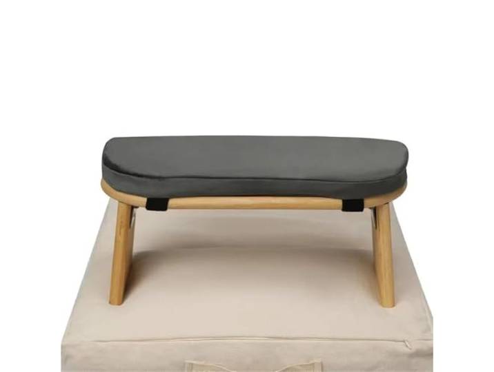 FDzkrtvm Meditationsbank aus Holz Mehrfarbiger faltbarer ergonomischer Hocker for Meditation mit weicher Polsterung(Dark Gray)