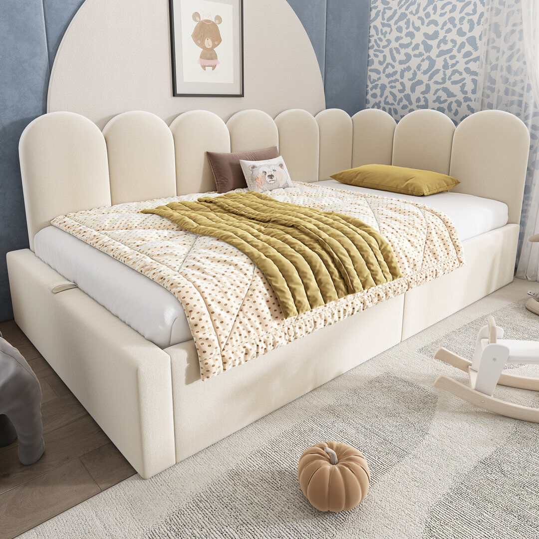 Canora Grey Bed Beige Duplicate 76cm H X 97cm W X 200cm L