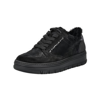 Sneaker PAUL GREEN "Paul Green Sneaker Veloursleder", Damen, Gr. 38, schwarz, Veloursleder, Schuhe Sneaker