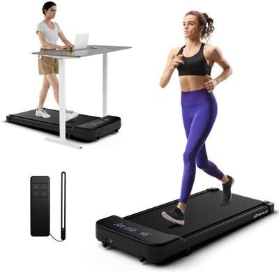 Costway 2.5HP Under Desk Treadmill with Remote Control and 3 Countdown Modes-Black