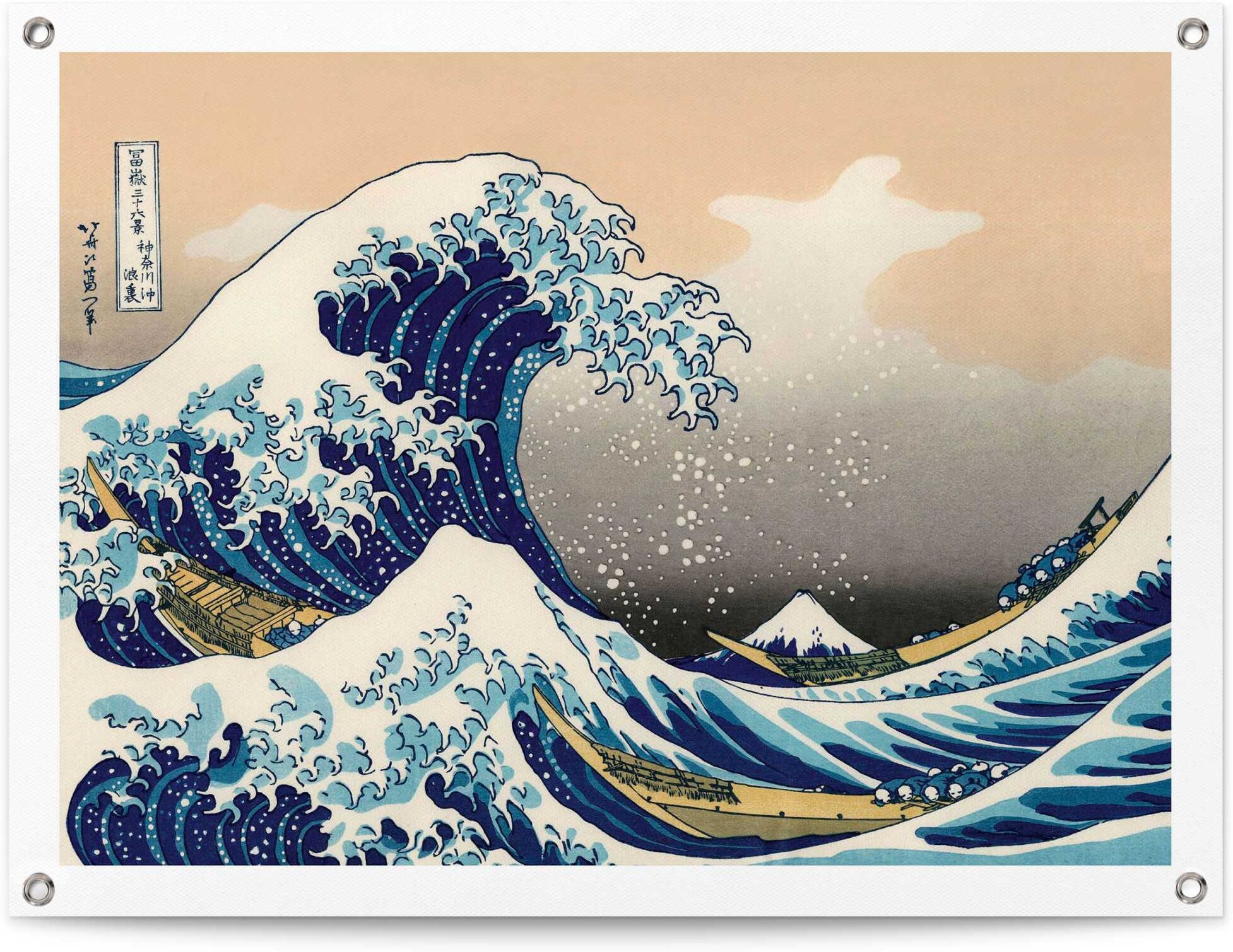 Reinders! Poster REINDERS "Die grosse Welle", blau (farbe bild(er): blau), B:80cm H:60cm T:0,1cm, Leinwand, Bilder, Poster, Outdoor für Garten oder Balkon farbe bild(er): blau B/H/T: 80cm x 60cm x 0,1cm