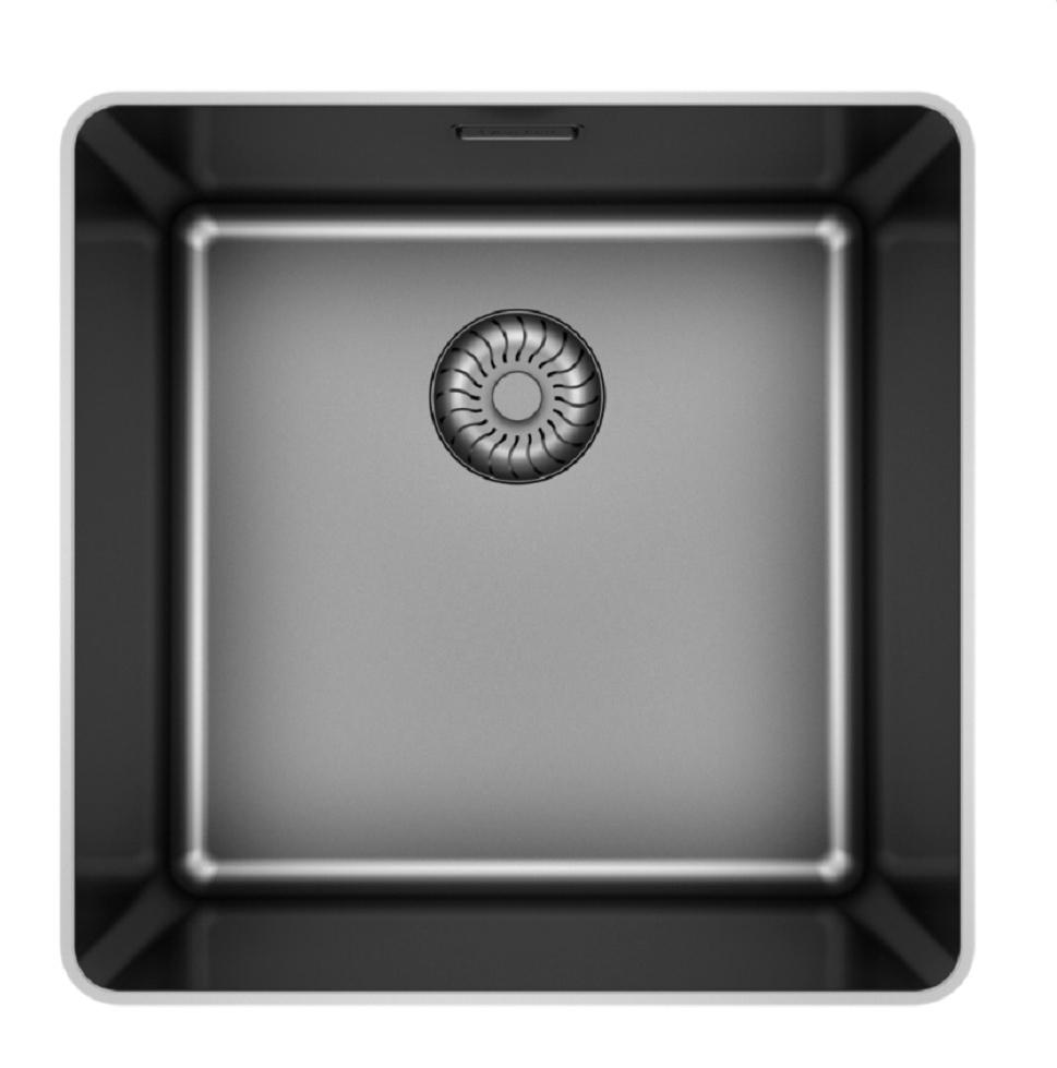 Caressi CAPPSR40R20GM Spüle, Flächenbündig, Gun Metal (PVD).