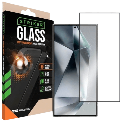 Striker D3O Gehärtetes Glass Edge To Edge Displayschutzfolie Samsung Galaxy S24 Ultra 5G