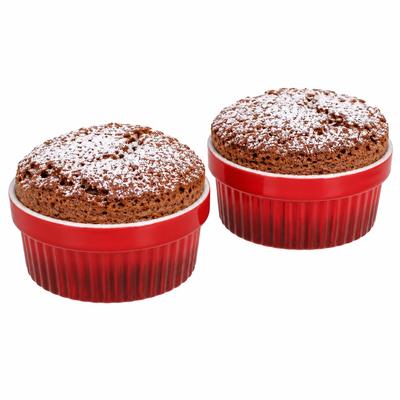 2x Crossy Rot Soufflé Schälchen 290ml Ramekins Airfryer Mini-Backform Muffins
