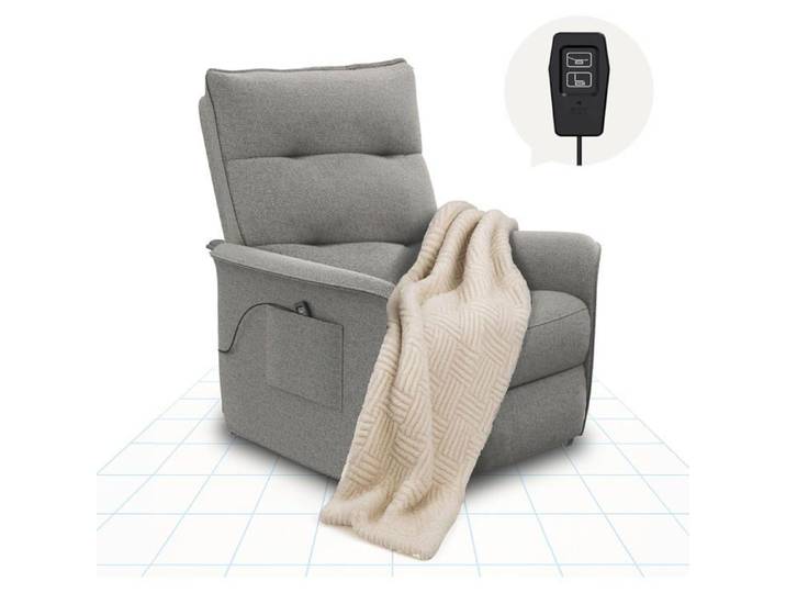 FlexiSpot X1 Fauteuil de Relaxation Fauteuil Inclinable avec Dossier Réglable 105°-155° Fauteuil TV Électrique Gris Clair