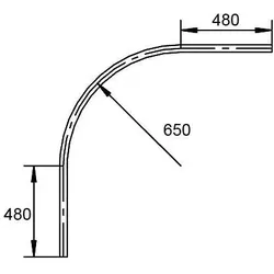 Helm, Vorhang Zubehör, Normkreisbogen 90° zu -Vorhangsystem