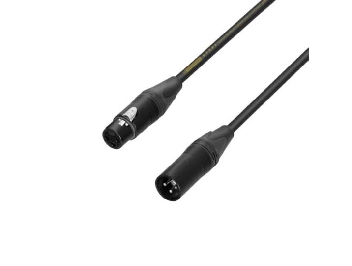 Adam Hall Cables 5 STAR MMF 0300 - Microfoonkabel, Neutrik 3-polige XLR vrouwelijk naar 3-polige XLR male, zwart, 3 m