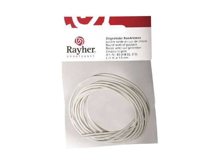 Rayher Rundriemen aus Ziegenleder ⌀ 1.5 mm 100 cm 2 Stück