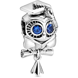 Pandora 798907C01 Silber Bead-Charm Weise Eule Schulabschluss