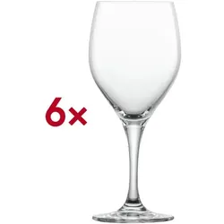 Zwiesel Glas 6x Wasser-/ Rotweinglas mit Füllstrich »Mondial« 445 ml transparent, 20.5 cm