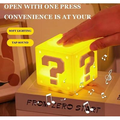 Interactive Question Mark Block Night Light With Music Interactive Question Mark Block Night Light With Music