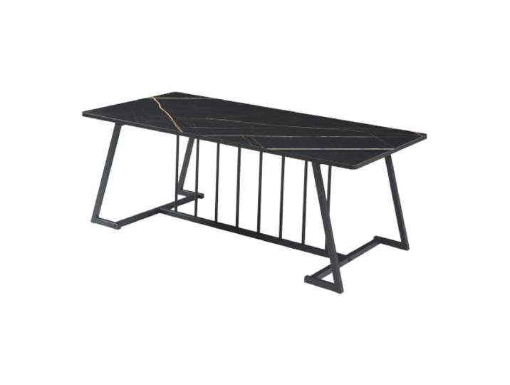 Couchtisch Konsole Beistelltisch Stahl Marmoroptik schwarz 03_0010822