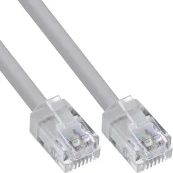 InLine Modular-Rundkabel RJ12, Stecker / Stecker, 6adrig, 6P6C, 10m