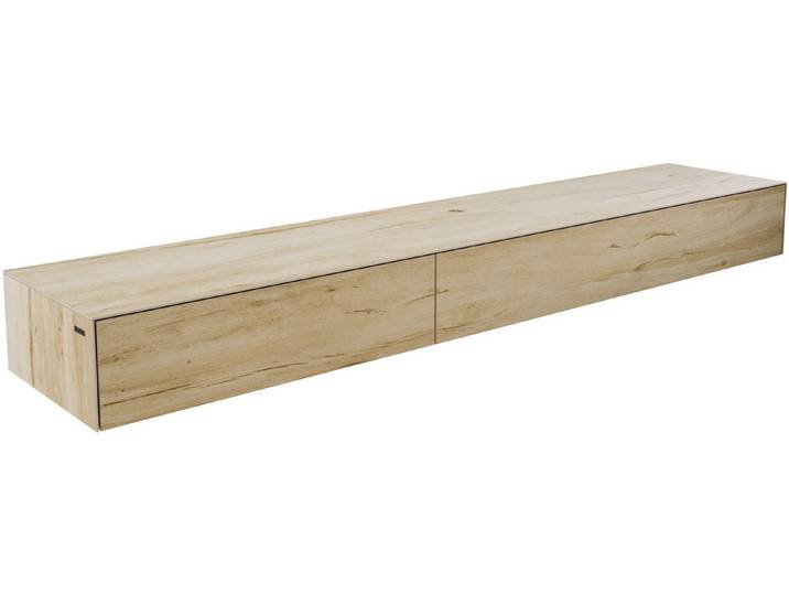 DELIFE Lowboard Cuor, Keramik Laminam® Sabbia Eichefarbig 200 cm 1 Klappe 1 Schubfach Schweb