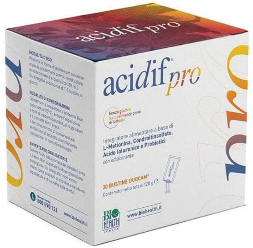 MAYOLY ITALIA SpA Acidif Pro 30 Buste - Integratore per il Benessere Gastrico Acidif