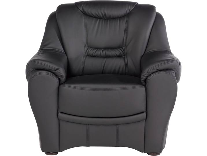 Polstersessel, NaturLeder & Luxus-Microfaser, Schwarz, 98×94×95 cm, Mit Exzellenter Detailverarbeitung, sit&more